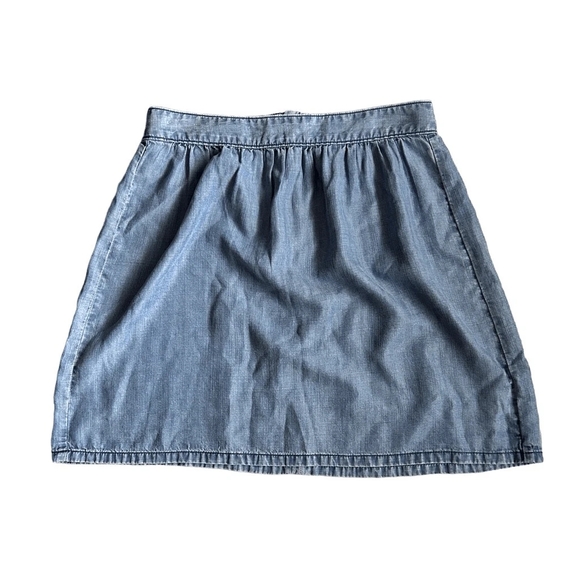 Madewell Chambray Mini with Rear Zipper Detail - Picture 3 of 10